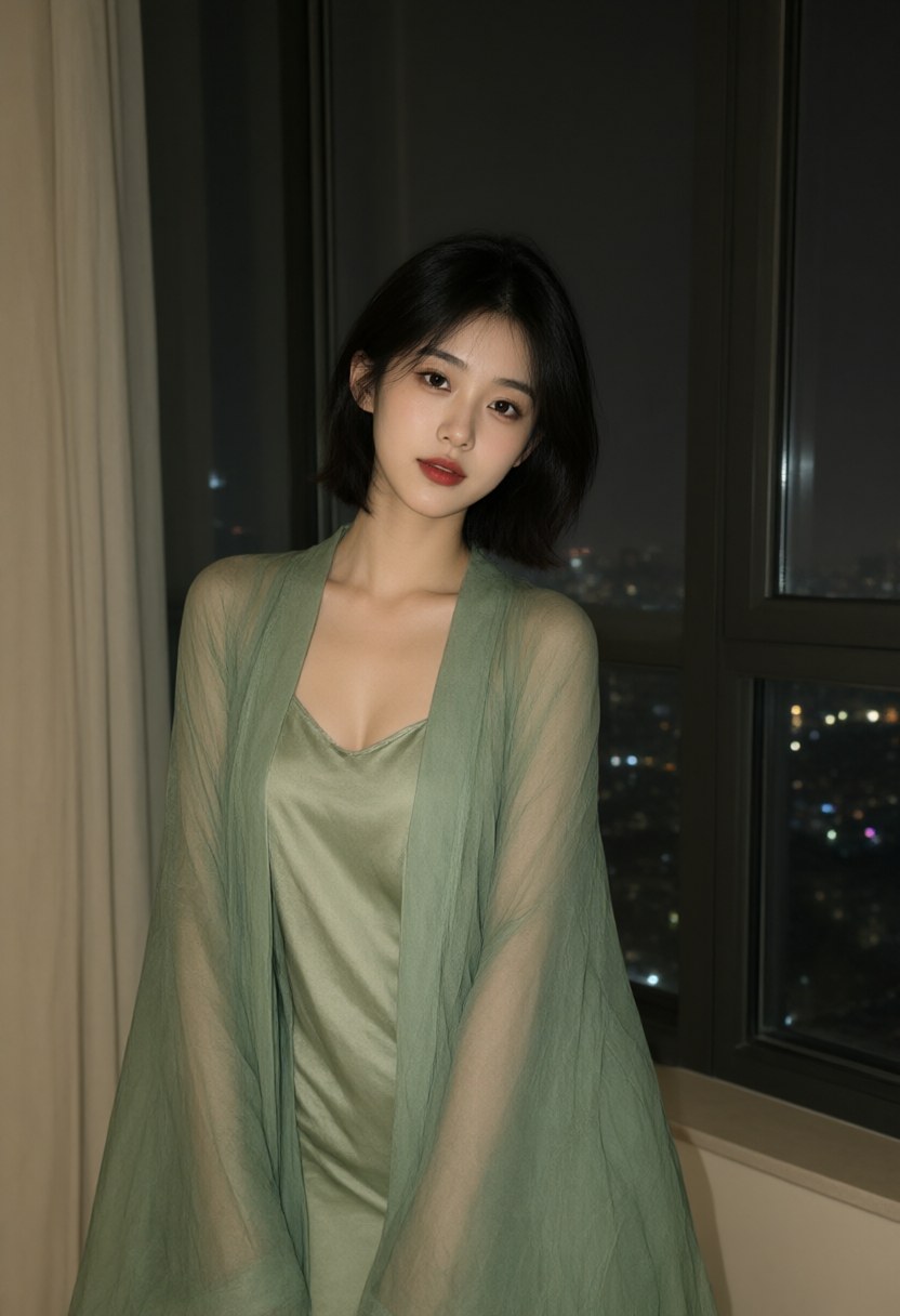 秋日树林中的木屋和石阶
